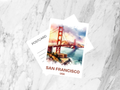San Francisco Watercolor Postcard Golden Gate Bridge Travel Souvenir Scenic California Travel Keepsake USA Cityscape Gift Idea