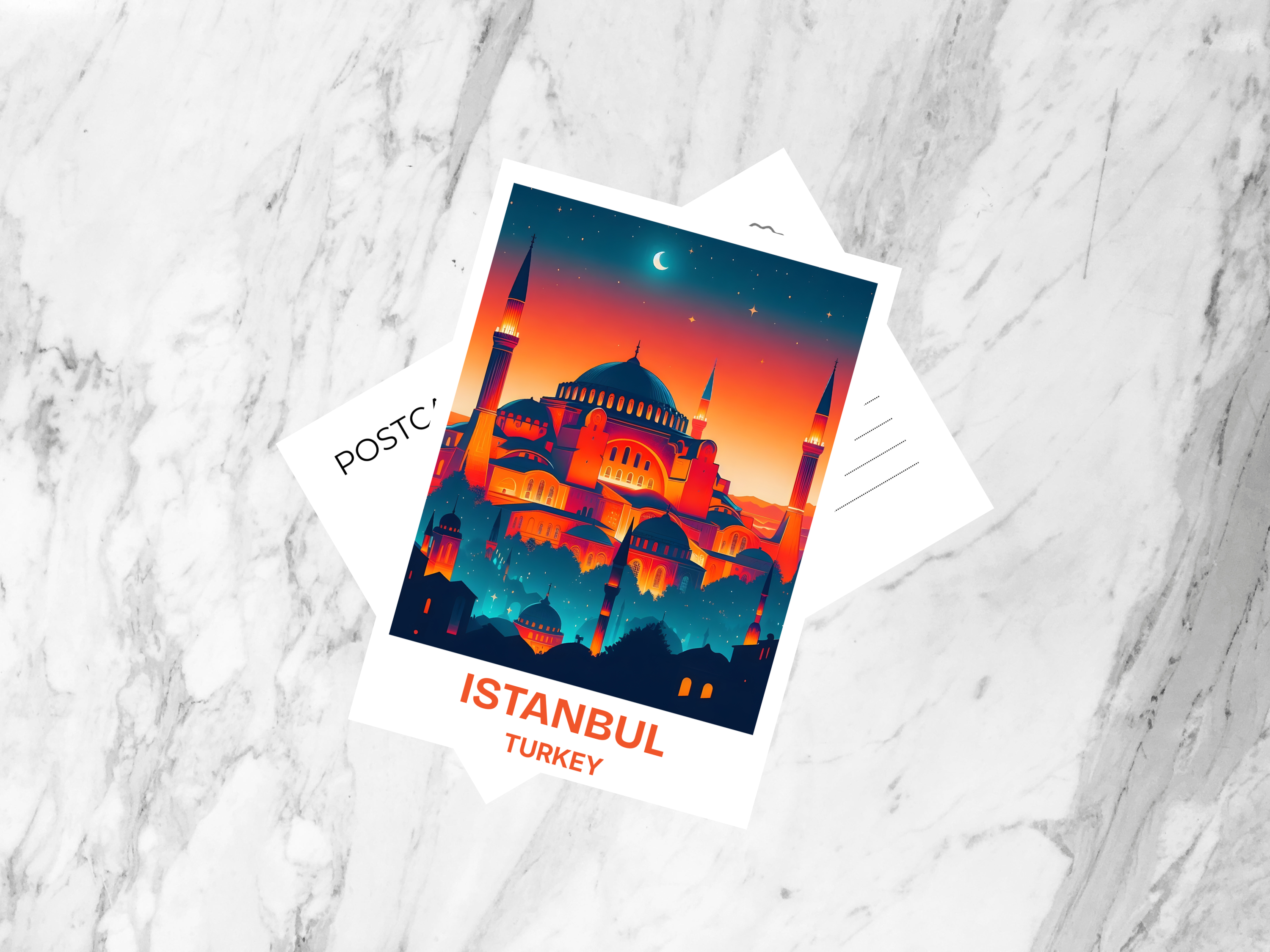 Istanbul Holiday Postcard Blank Travel Postcards Turkey Travel Diary Gift for Travelers Unique Travel Album Poster Postcards Travel Keepsake