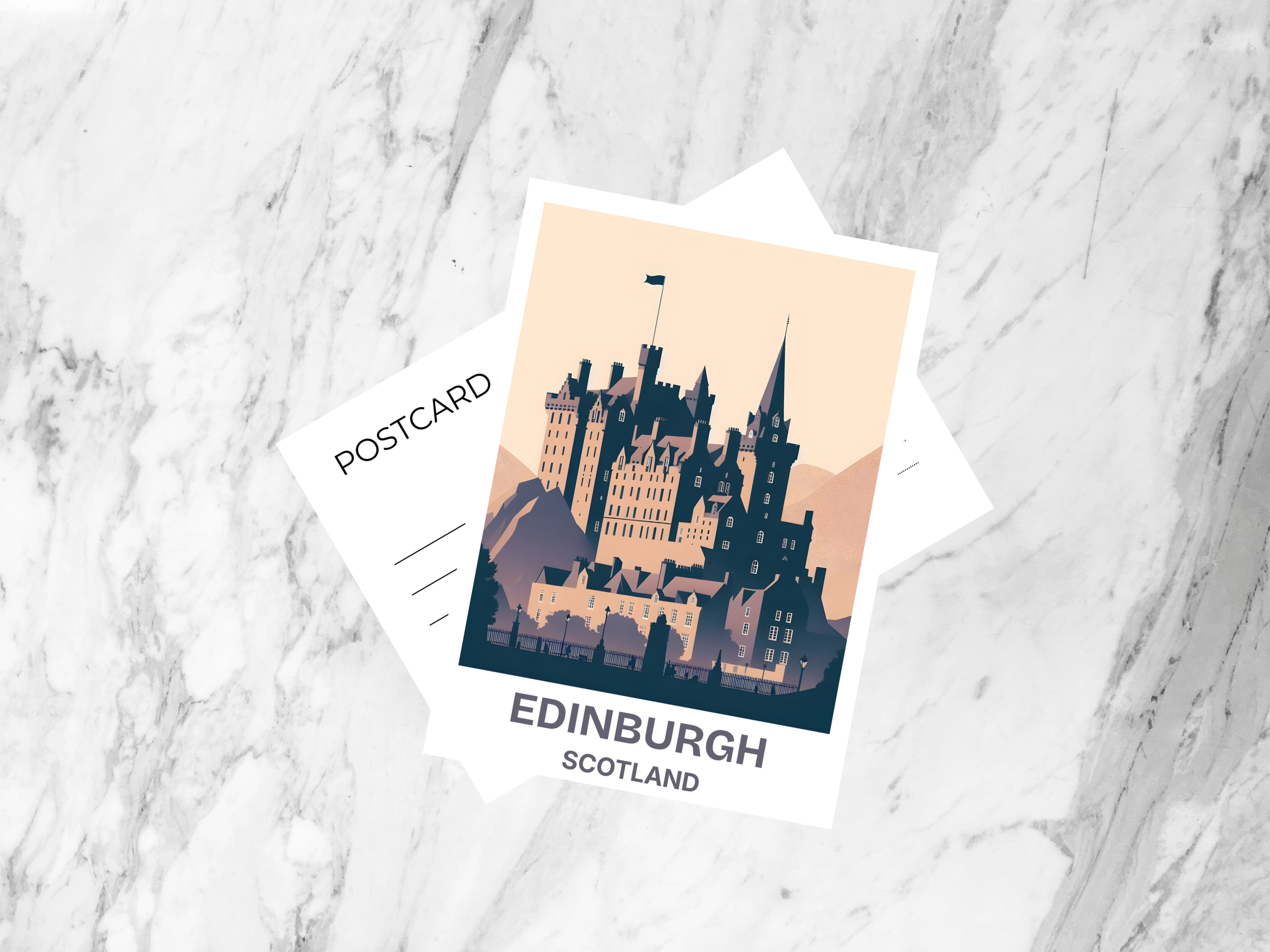 Edinburgh Castle Postcard Europe Travel Memento UK Summer Vacation Keepsake World Traveler Postcard