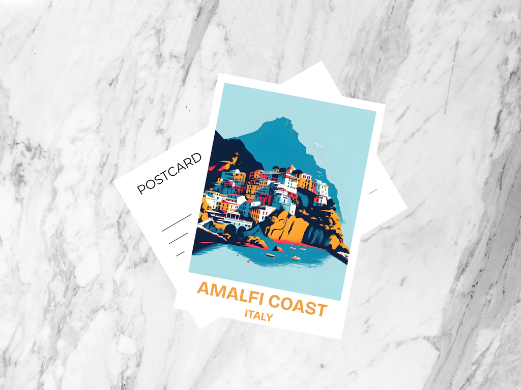 Blank Italy Travel Postcard Europe Summer Vacation Keepsake Amalfi Coast Holiday Postcard Gift for Traveler Cute Handmade Italian Postcard