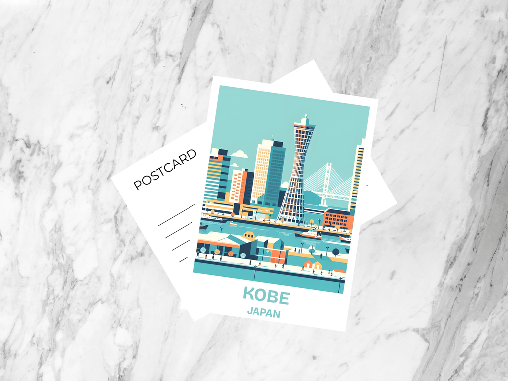 Blank Kobe Travel Postcard Japanese City Holiday Memento Travel Diary Postcard Tokyo Travel Postcard Summer Vacation Bookmark Gift