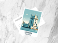 Belem Tower Travel Postcard Portugal Holiday Blank Postcard Lisbon City Travel Diary Print Europe Summer Vacation Travel Keepsake