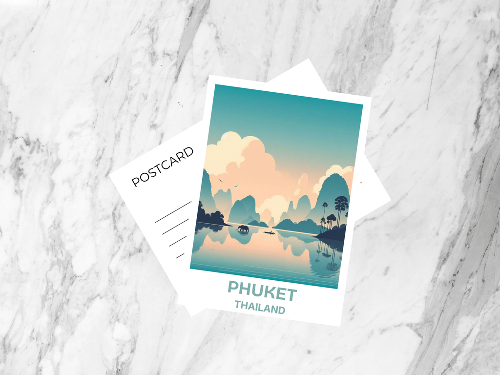 Phuket Travel Postcard Travel Diary Accessory Thailand Holiday Postcard Gift for Travelers World City Travel Keepsake for Travel Album