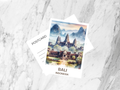 Watercolor Bali Postcard Indonesia Holiday Handmade Travel Postcard Asia Travel Diary Keepsake Gift for Travelers Jakarta Poster Print