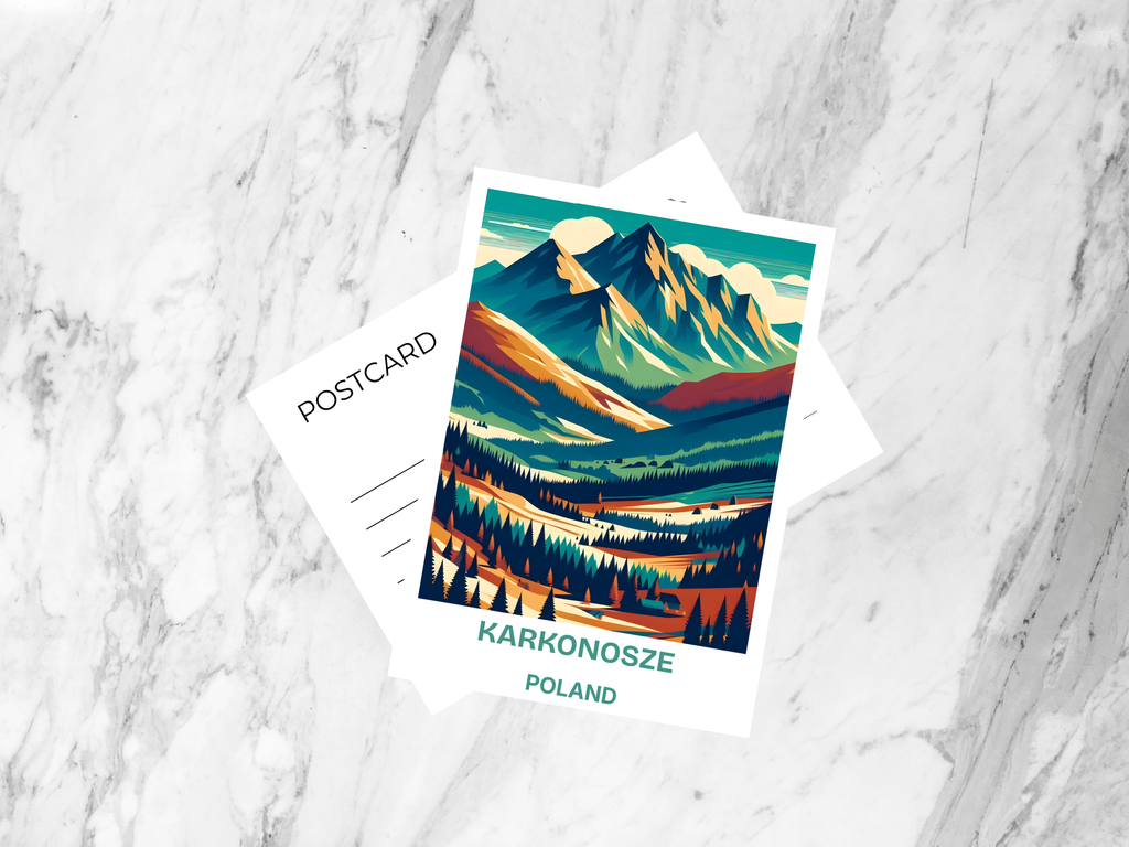 Karkonosze Travel Postcard Europe City Landmark Souvenir Travel Diary Keepsake Summer Vacation Memento Blank Poland Postcard