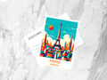 Paris Travel Postcard France Summer Holiday Blank Postcard Gift for Traveler Cute Travel Diary Keepsake Handmade Vintage Postcard