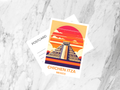 Chichen Itza Postcard Kukulkan Pyramid Mexico Travel Souvenir Mayan Ruins Artwork Yucatan Art Travel Keepsake Ancient Pyramid Illustration