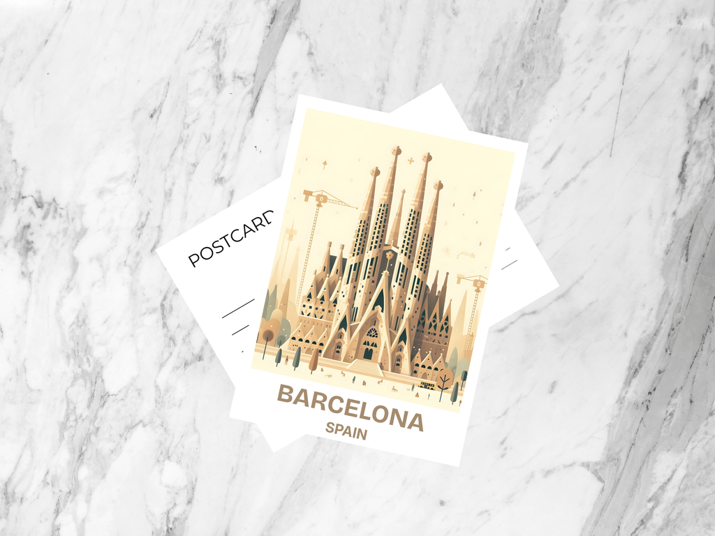 Barcelona Travel Postcard Blank Spain Watercolor Postcard Bundle Cute Europe Holiday Art Travel Keepsake Summer Vacation Scrapbook Gift