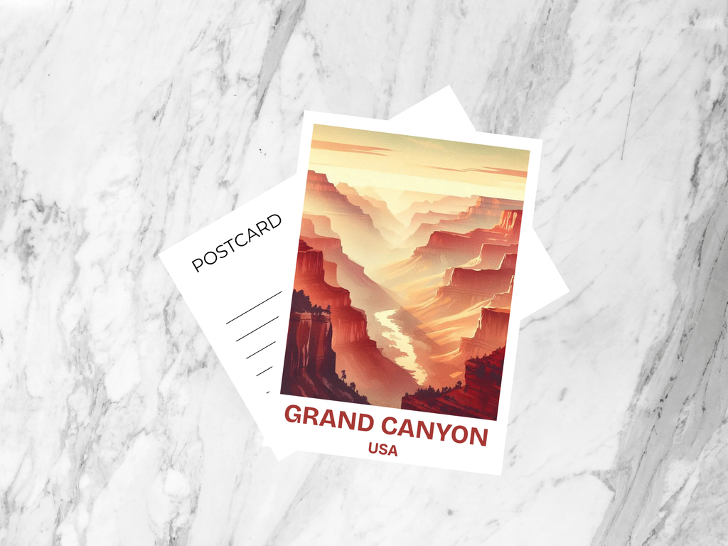 Grand Canyon National Park Postcard Watercolor Arizona Landscape Matte or Gloss USA National Park Souvenir for Adventure Lover