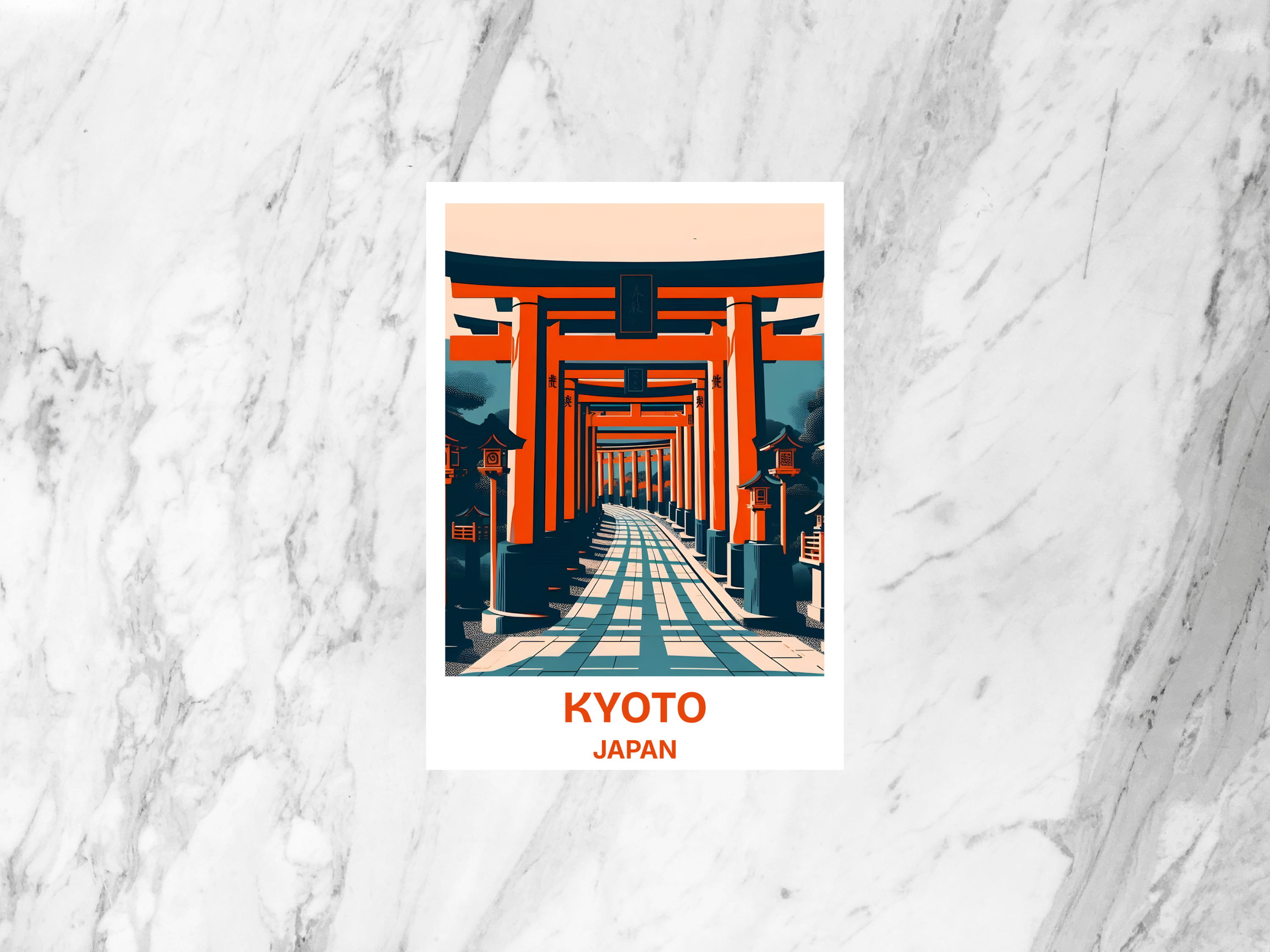 Kyoto Postcard Japanese Shrine Poster Famous Japan Landmark Photo Postcard Portrait Asia Holiday Trip Memento World Traveler Stationary