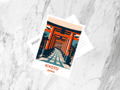 Kyoto Postcard Japanese Shrine Poster Famous Japan Landmark Photo Postcard Portrait Asia Holiday Trip Memento World Traveler Stationary