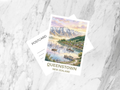 Queenstown New Zealand Watercolor Postcard Alpine Travel Art Mountain Lake Souvenir Card Vacation Gift Decor Cute Junk Journal Supplies