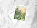 Bali Indonesia Watercolor Postcard Tropical Island Travel Art Paradise Beach Souvenir Card Vacation Gift Decor Glossy Ricefields Print