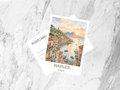 Naples Italy Postcard Watercolor Coastal Illustration Italian Travel Souvenir Mediterranean Art Card Vesuvius holiday Memory Print