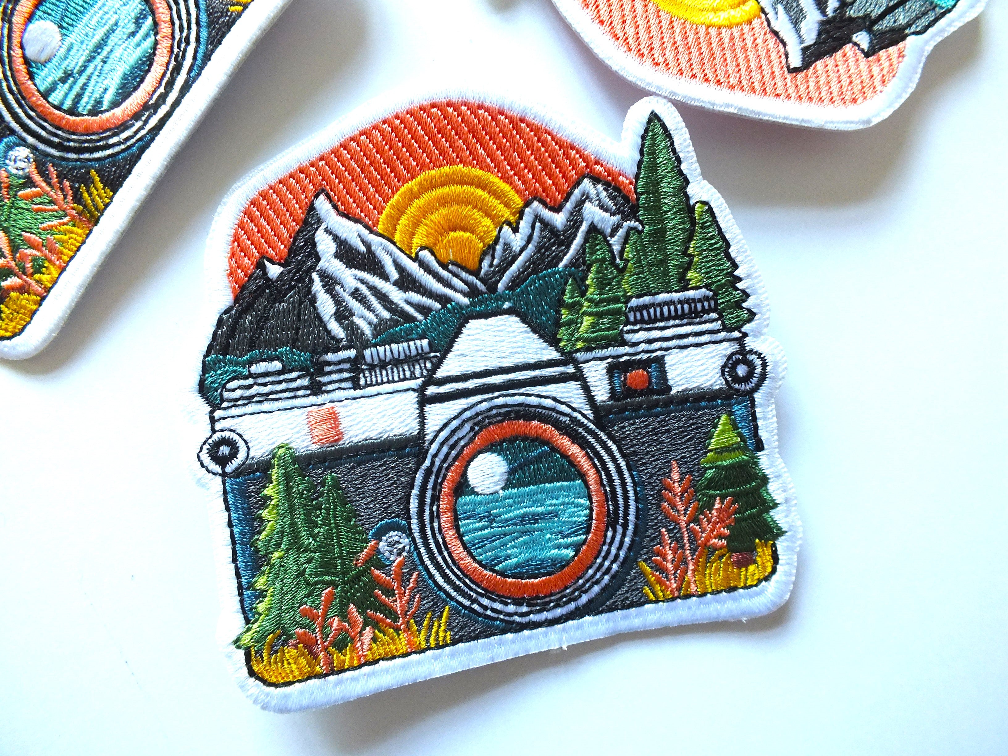 Sew On National Park Travel Patch Large Iron On Sunset Embroidered Patch Jacket Outdoors Adventurer Explorer Gift Idea Mountain Sunset Print