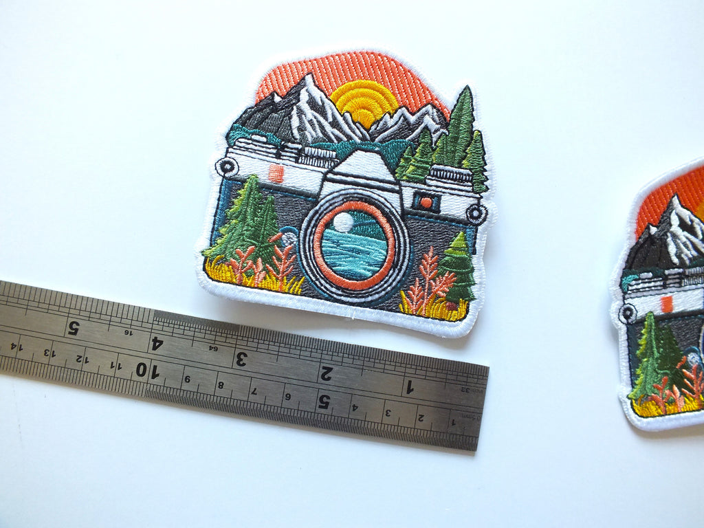 Sew On National Park Travel Patch Large Iron On Sunset Embroidered Patch Jacket Outdoors Adventurer Explorer Gift Idea Mountain Sunset Print