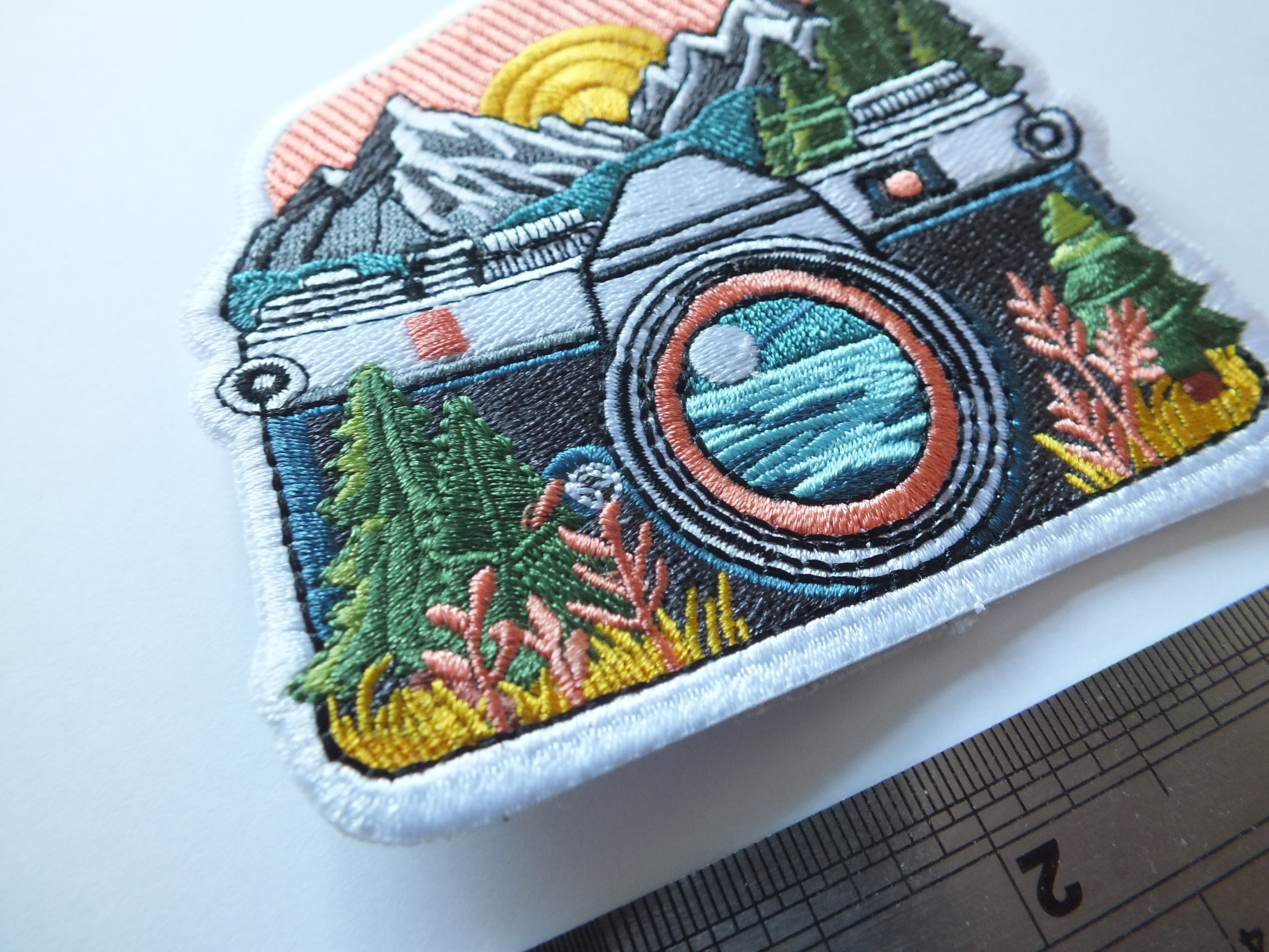 Sew On National Park Travel Patch Large Iron On Sunset Embroidered Patch Jacket Outdoors Adventurer Explorer Gift Idea Mountain Sunset Print