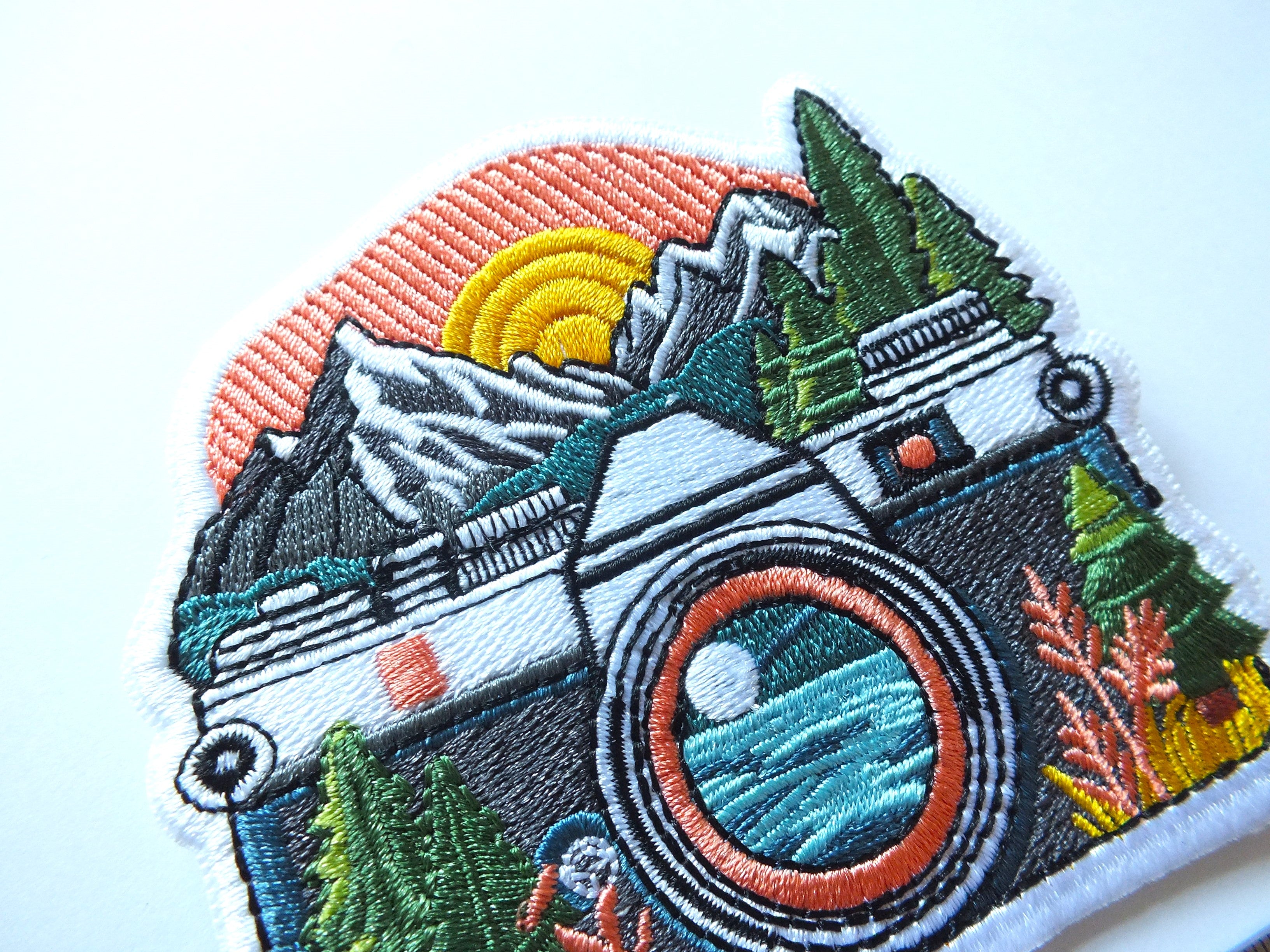 Sew On National Park Travel Patch Large Iron On Sunset Embroidered Patch Jacket Outdoors Adventurer Explorer Gift Idea Mountain Sunset Print