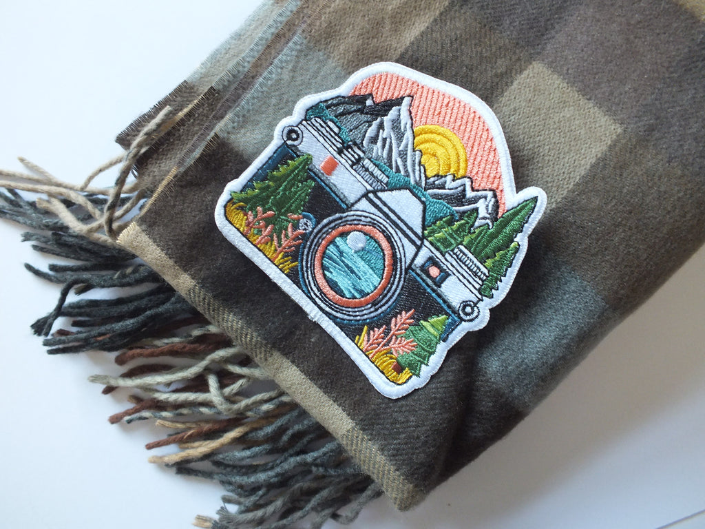Sew On National Park Travel Patch Large Iron On Sunset Embroidered Patch Jacket Outdoors Adventurer Explorer Gift Idea Mountain Sunset Print