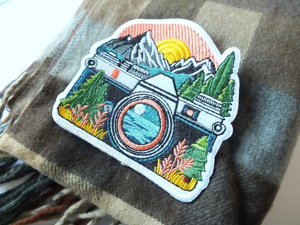Sew On National Park Travel Patch Large Iron On Sunset Embroidered Patch Jacket Outdoors Adventurer Explorer Gift Idea Mountain Sunset Print