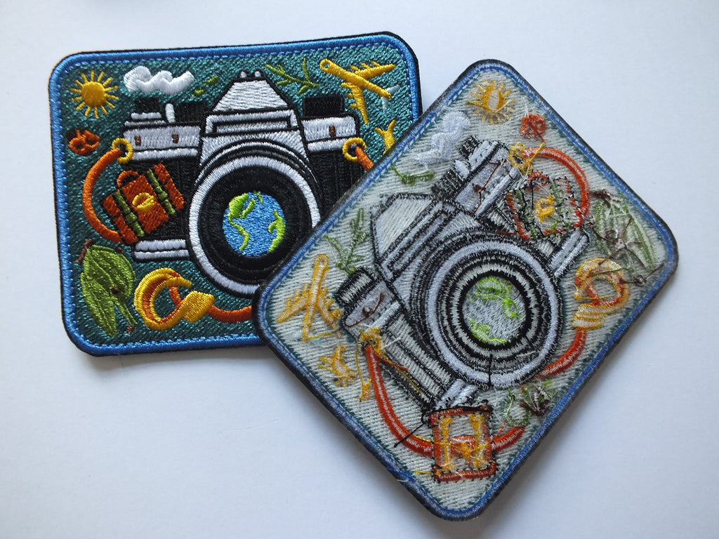 Embroidered Adventure Patch Iron On World Travel Patches Gift for Traveler Tactical Patches for Bags National Park Down Jacket Repair Patch