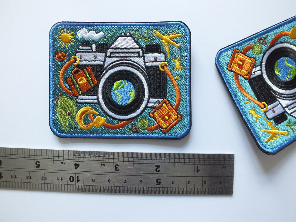Embroidered Adventure Patch Iron On World Travel Patches Gift for Traveler Tactical Patches for Bags National Park Down Jacket Repair Patch