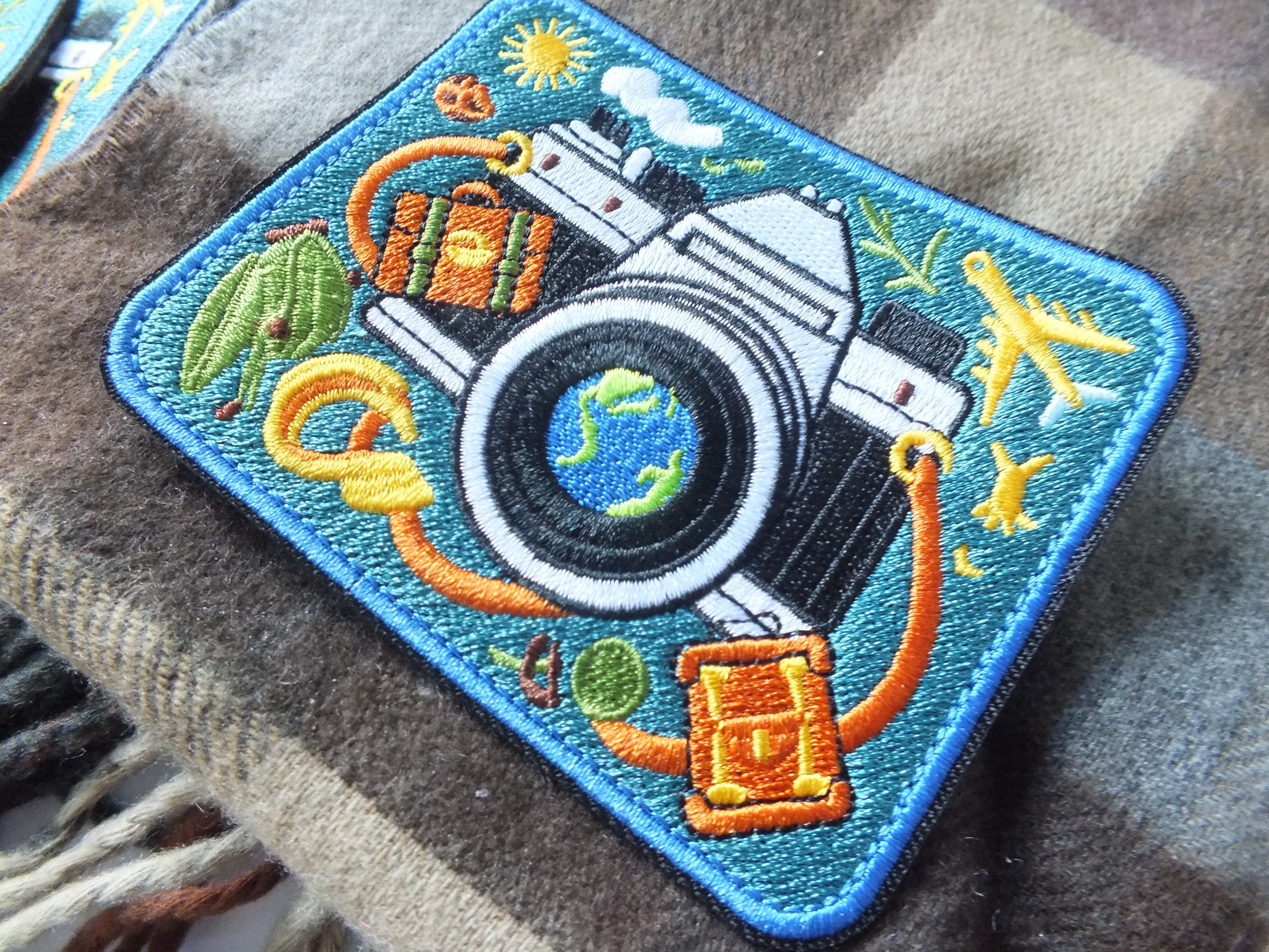 Embroidered Adventure Patch Iron On World Travel Patches Gift for Traveler Tactical Patches for Bags National Park Down Jacket Repair Patch