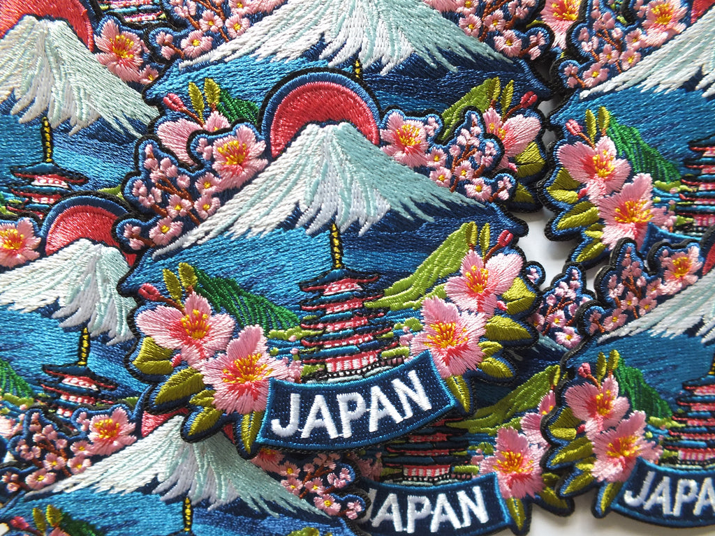 Mt Fuji Iron On Travel Patch for Jacket Love Japan Embroidered Patch for Traveler Tokyo Sew On Handmade Patch Japan Kawaii Patches Gift