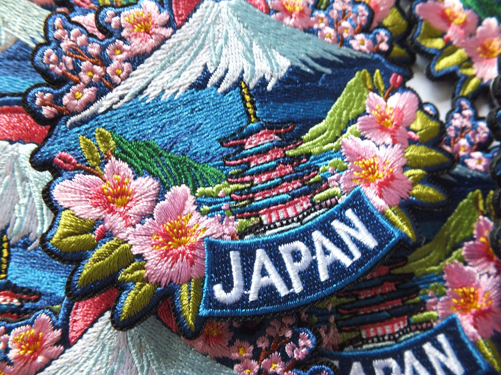 Mt Fuji Iron On Travel Patch for Jacket Love Japan Embroidered Patch for Traveler Tokyo Sew On Handmade Patch Japan Kawaii Patches Gift