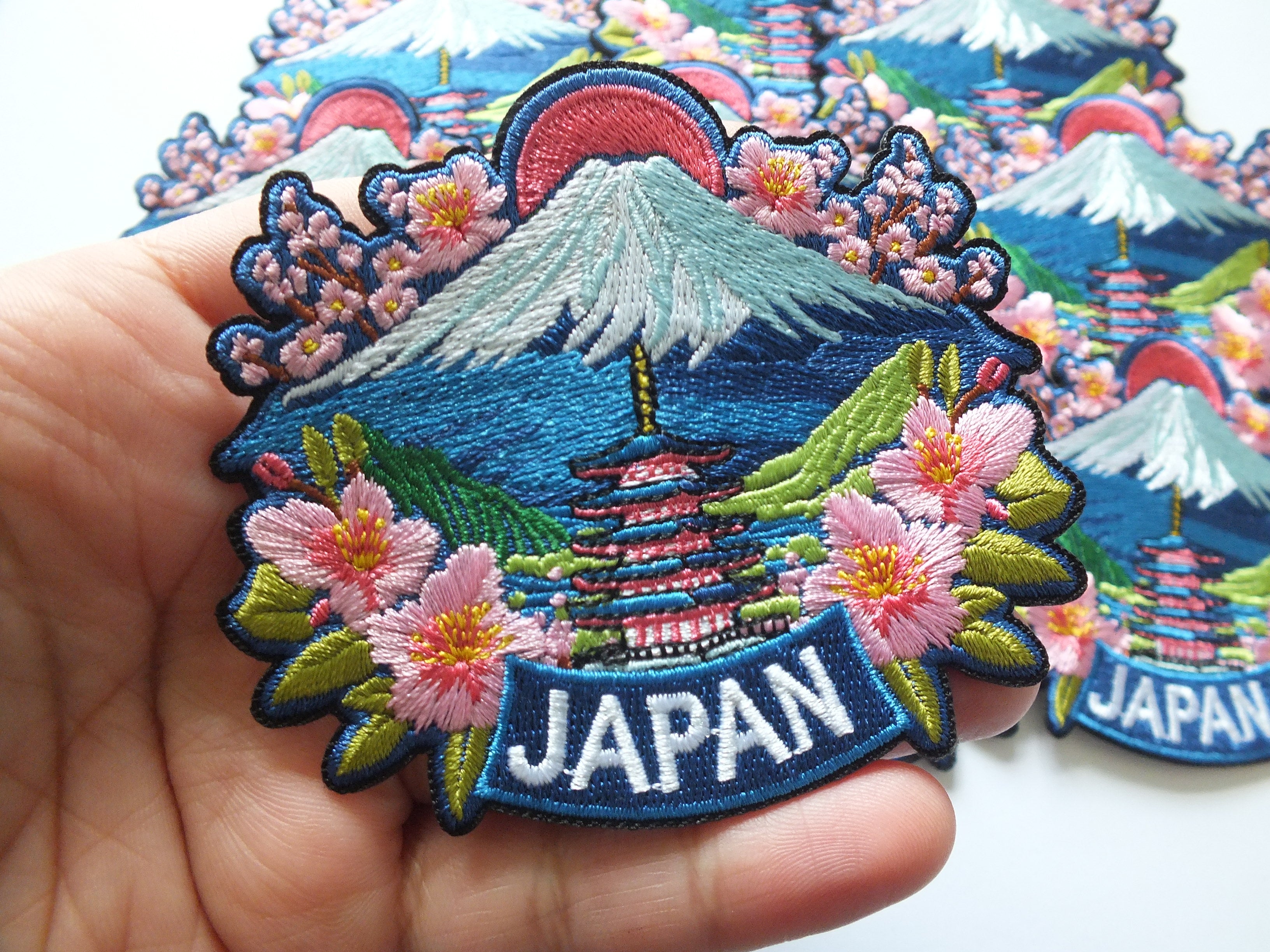 Mt Fuji Iron On Travel Patch for Jacket Love Japan Embroidered Patch for Traveler Tokyo Sew On Handmade Patch Japan Kawaii Patches Gift