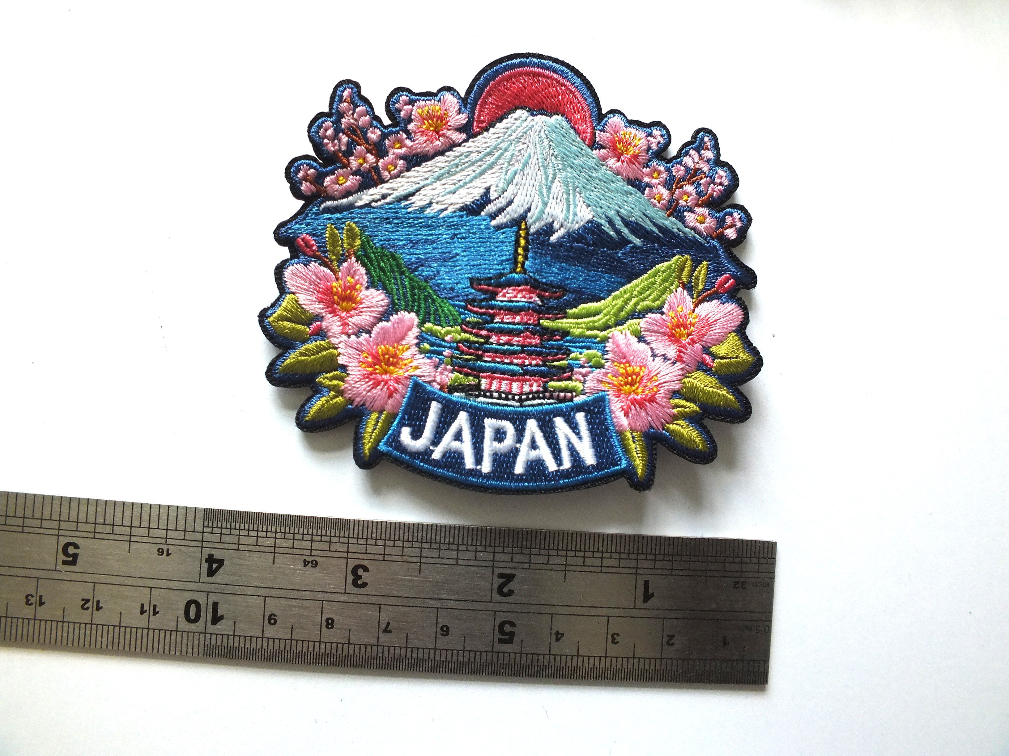 Mt Fuji Iron On Travel Patch for Jacket Love Japan Embroidered Patch for Traveler Tokyo Sew On Handmade Patch Japan Kawaii Patches Gift