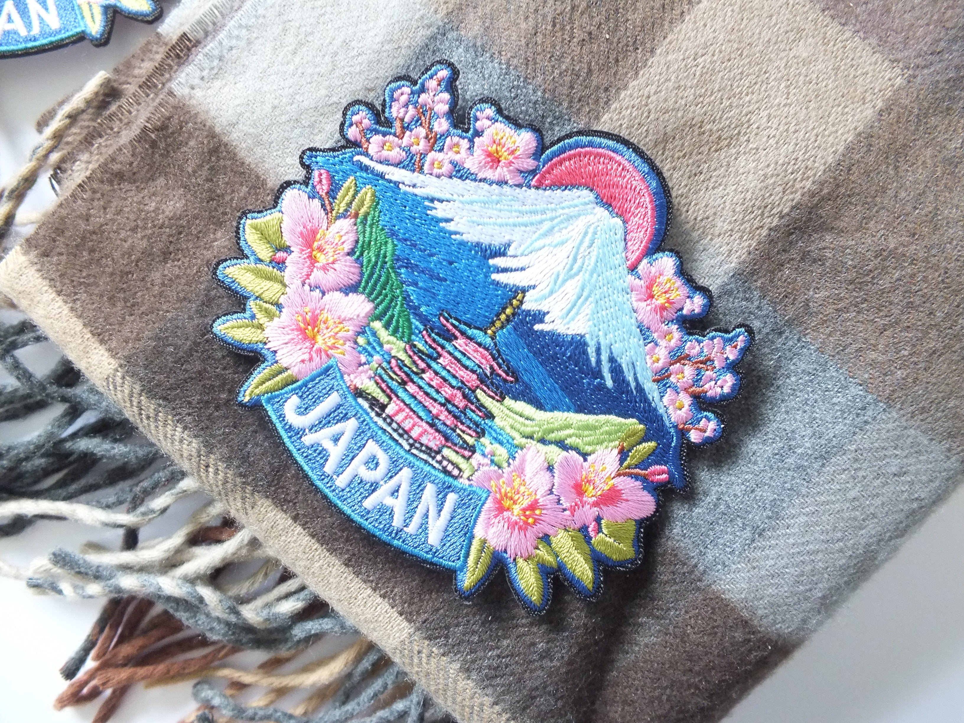 Mt Fuji Iron On Travel Patch for Jacket Love Japan Embroidered Patch for Traveler Tokyo Sew On Handmade Patch Japan Kawaii Patches Gift