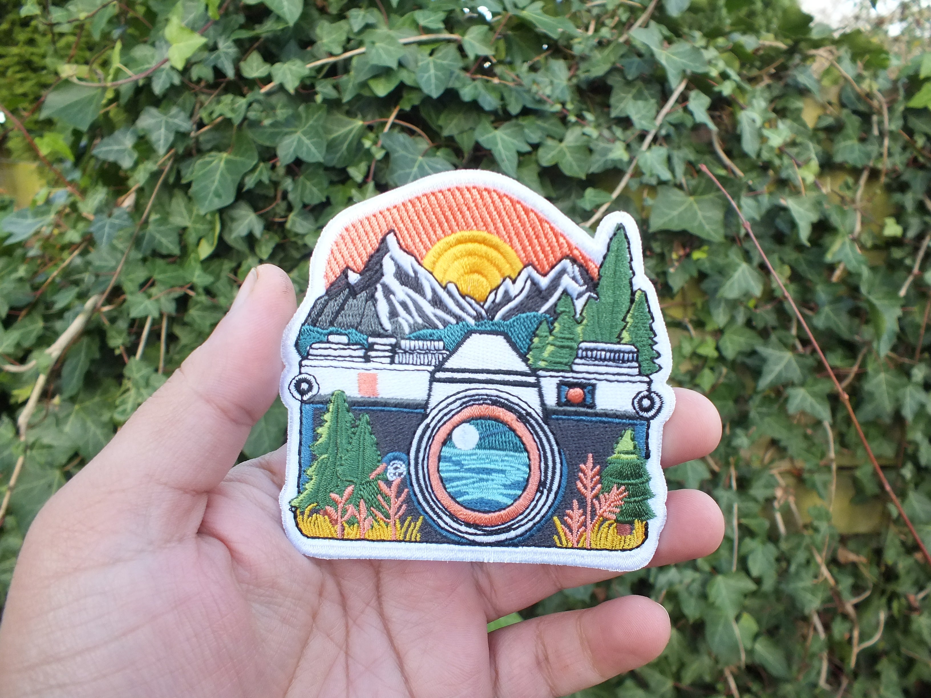 Sew On National Park Travel Patch Large Iron On Sunset Embroidered Patch Jacket Outdoors Adventurer Explorer Gift Idea Mountain Sunset Print