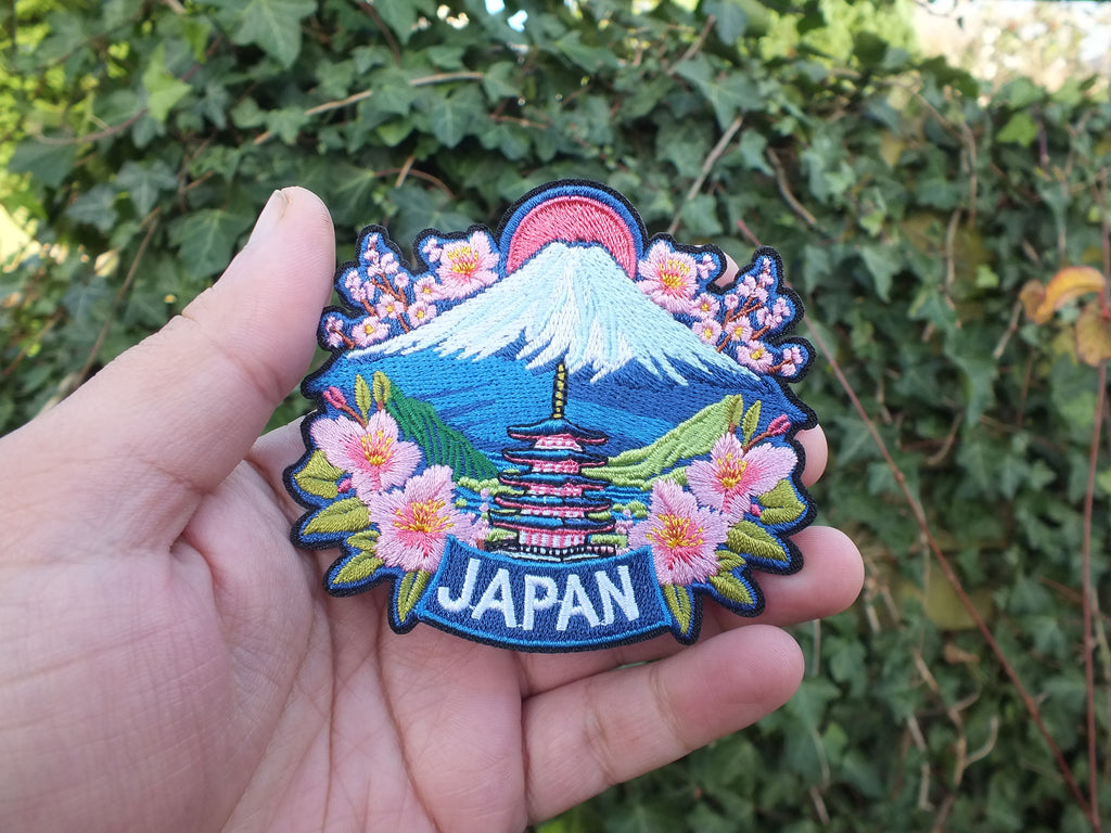 Mt Fuji Iron On Travel Patch for Jacket Love Japan Embroidered Patch for Traveler Tokyo Sew On Handmade Patch Japan Kawaii Patches Gift