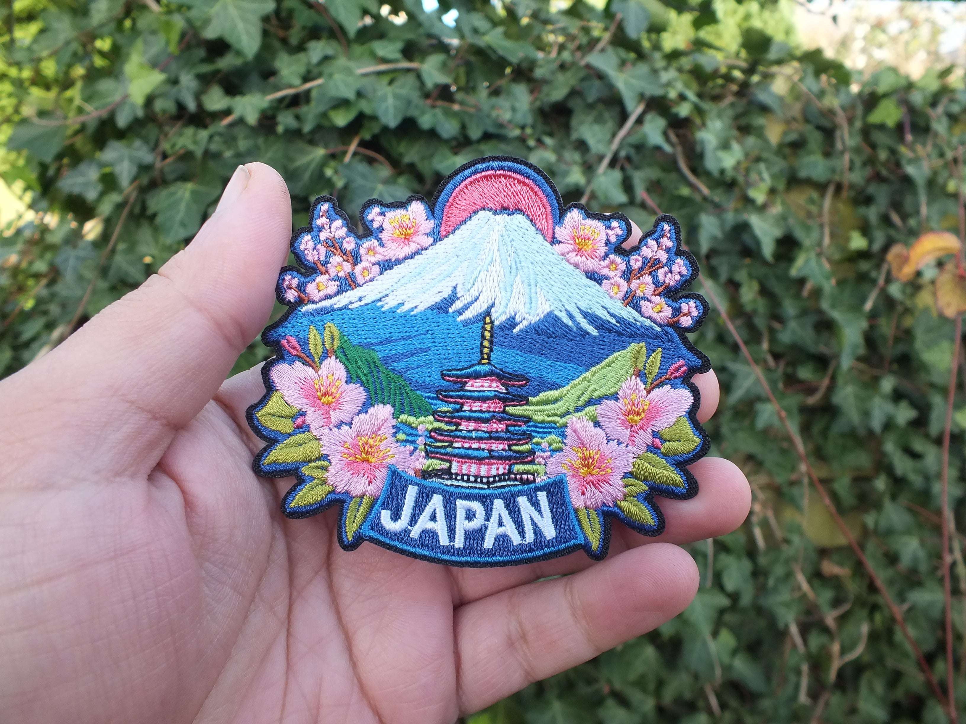 Mt Fuji Iron On Travel Patch for Jacket Love Japan Embroidered Patch for Traveler Tokyo Sew On Handmade Patch Japan Kawaii Patches Gift