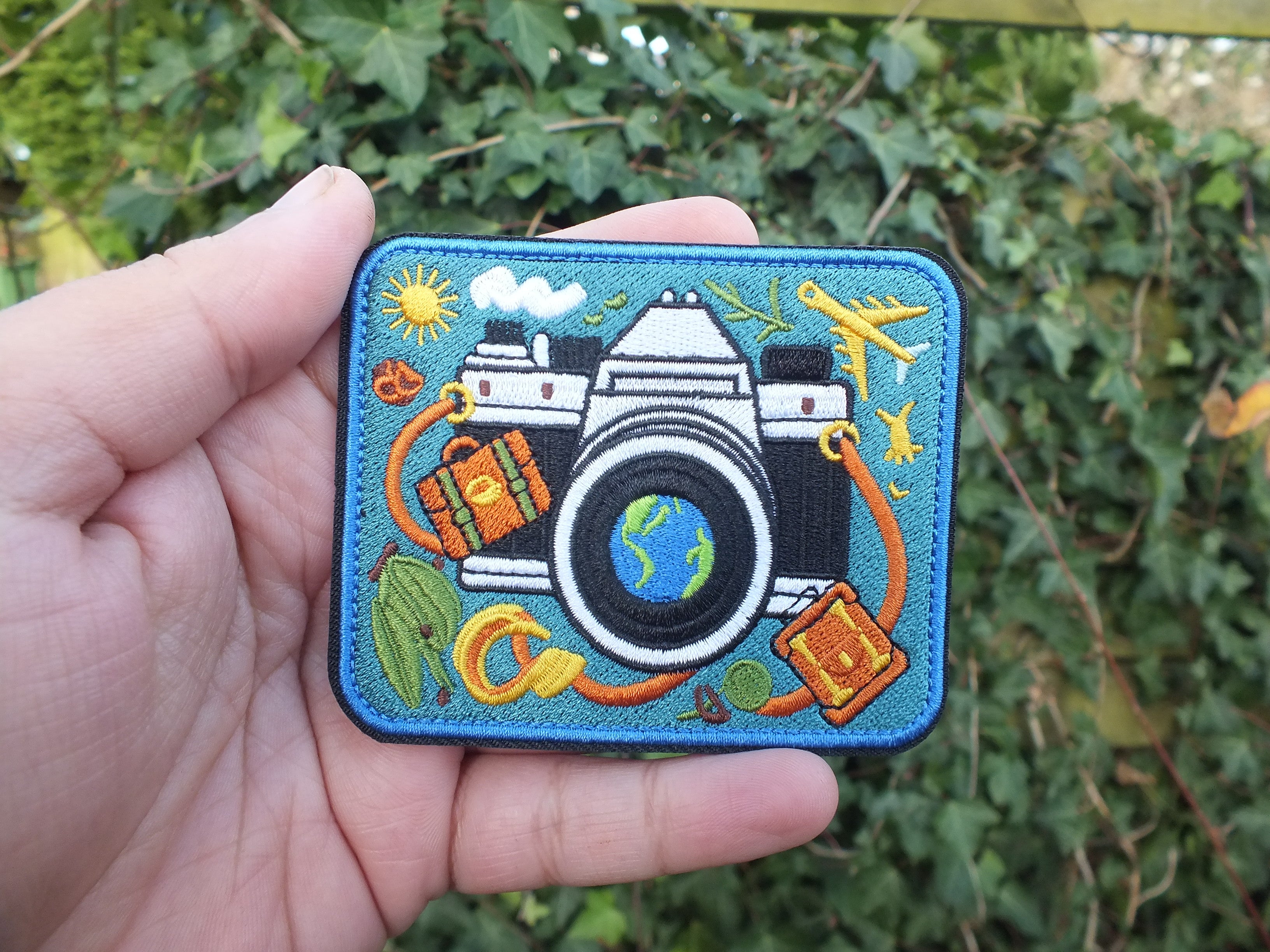 Embroidered Adventure Patch Iron On World Travel Patches Gift for Traveler Tactical Patches for Bags National Park Down Jacket Repair Patch