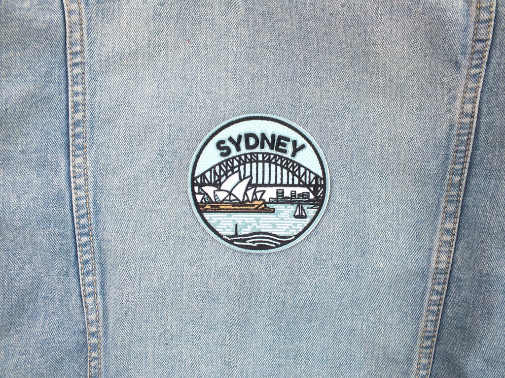 Sydney Patch Iron On Embroidered Opera House Harbour Bridge Appliqué Australia Travel Souvenir Patch Jacket Backpack Vacation Keepsake
