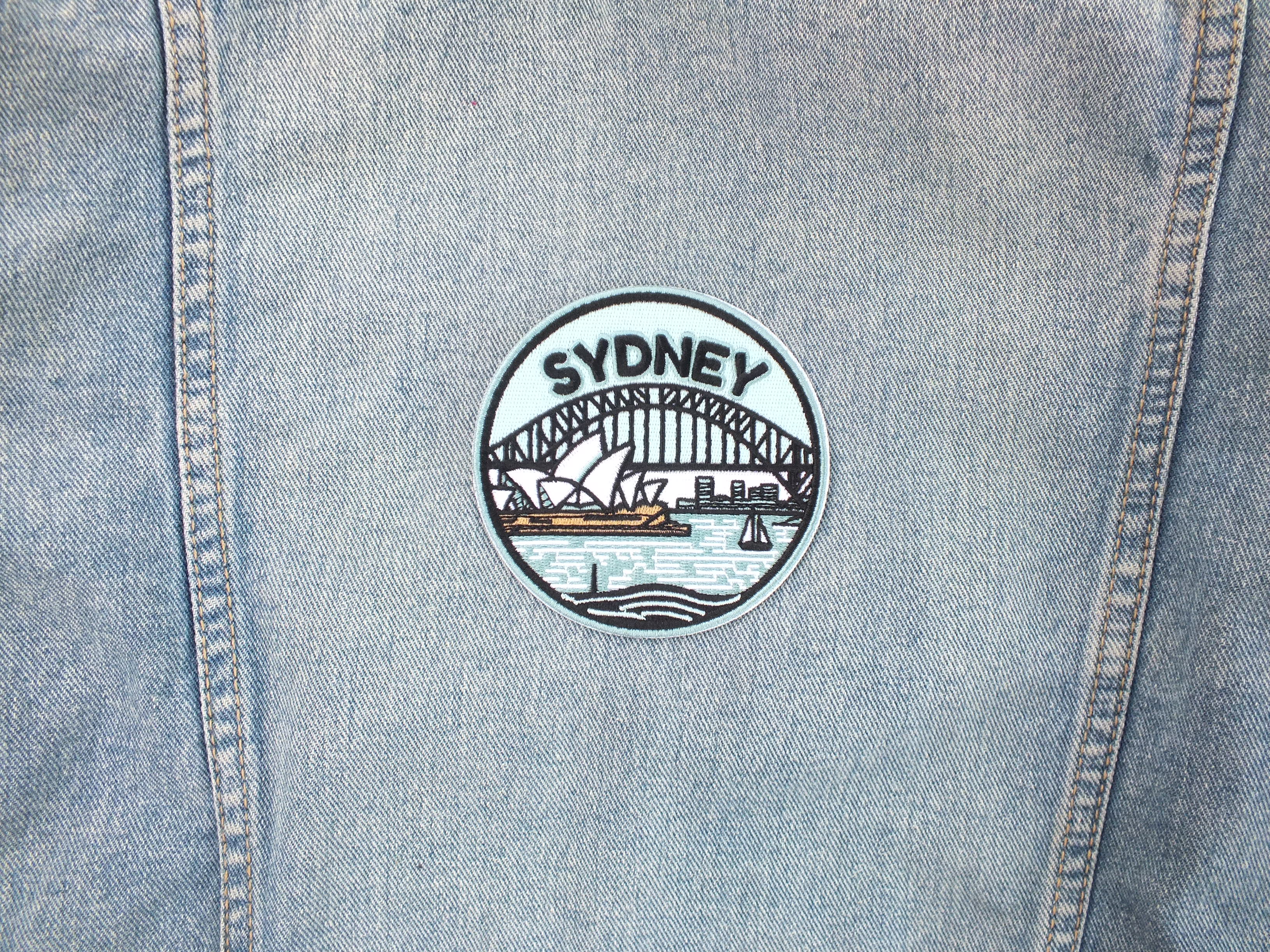 Sydney Patch Iron On Embroidered Opera House Harbour Bridge Appliqué Australia Travel Souvenir Patch Jacket Backpack Vacation Keepsake