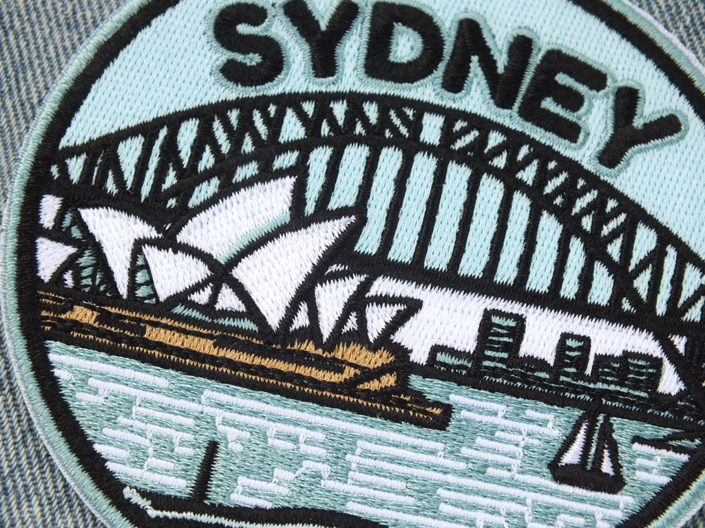 Sydney Patch Iron On Embroidered Opera House Harbour Bridge Appliqué Australia Travel Souvenir Patch Jacket Backpack Vacation Keepsake