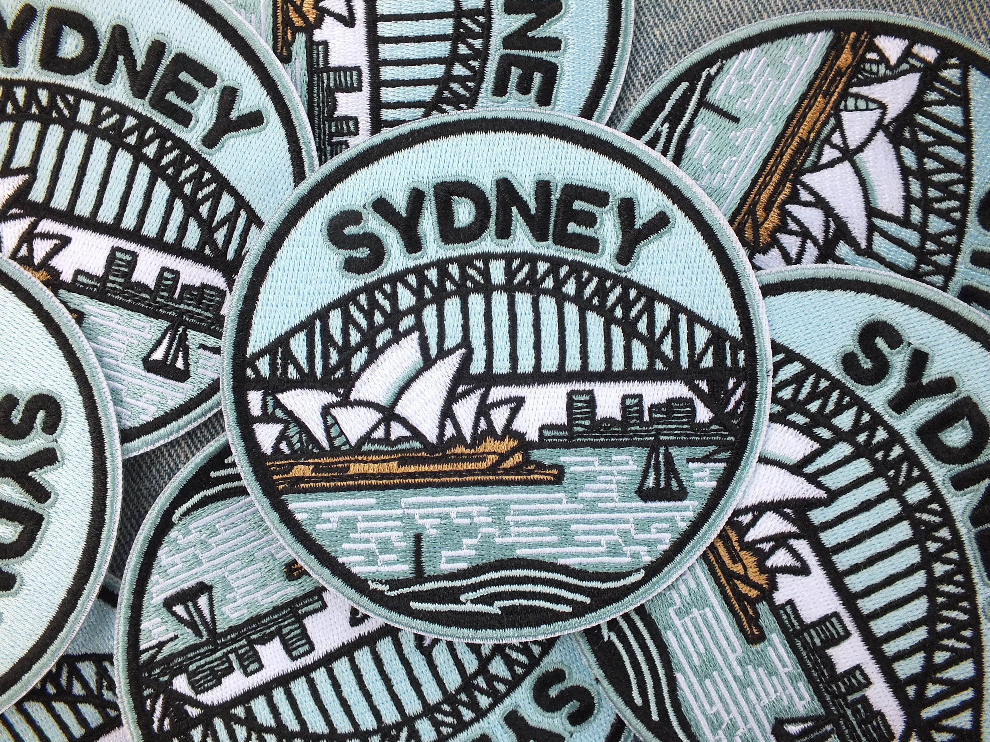 Sydney Patch Iron On Embroidered Opera House Harbour Bridge Appliqué Australia Travel Souvenir Patch Jacket Backpack Vacation Keepsake