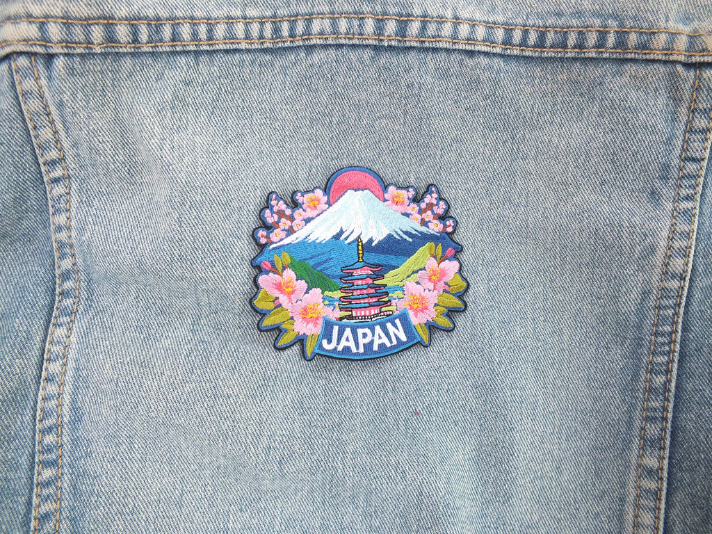 Mt Fuji Iron On Travel Patch for Jacket Love Japan Embroidered Patch for Traveler Tokyo Sew On Handmade Patch Japan Kawaii Patches Gift