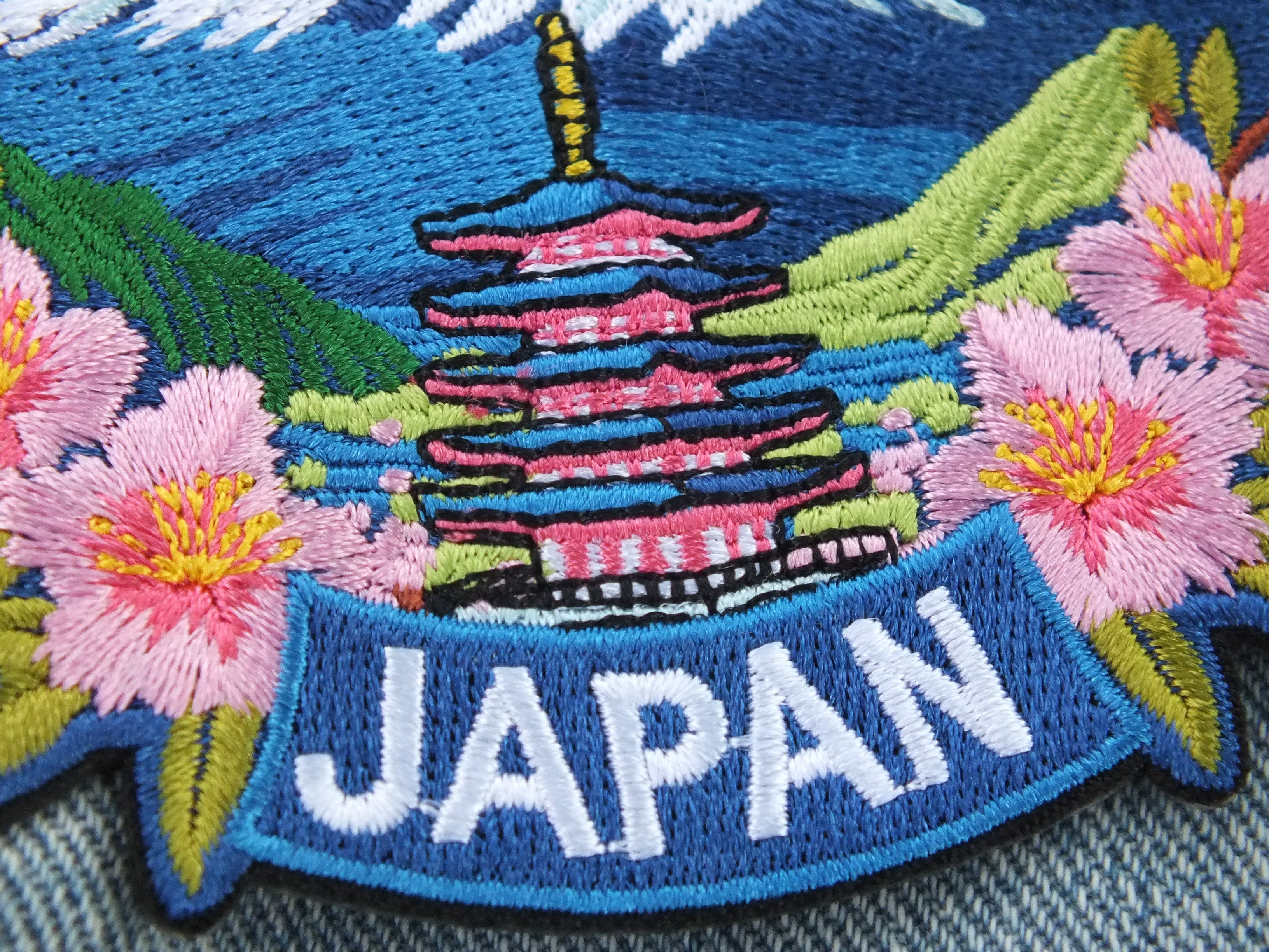Mt Fuji Iron On Travel Patch for Jacket Love Japan Embroidered Patch for Traveler Tokyo Sew On Handmade Patch Japan Kawaii Patches Gift