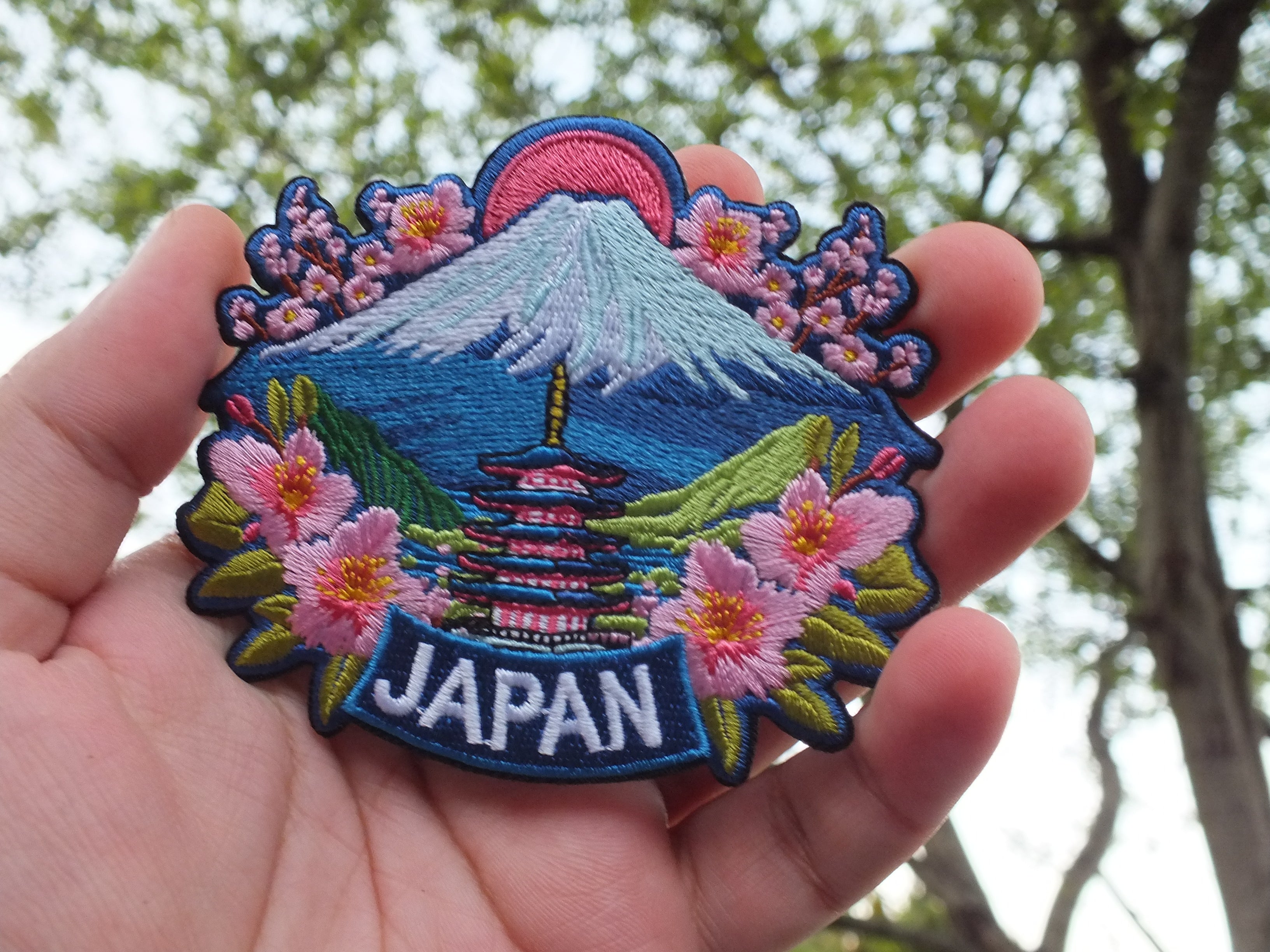 Mt Fuji Iron On Travel Patch for Jacket Love Japan Embroidered Patch for Traveler Tokyo Sew On Handmade Patch Japan Kawaii Patches Gift