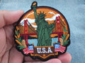USA Travel Patch Hand Embroidered Travel Themed Patch Iron On New York Travel Patch Sew On World Traveler Patch Travel Bag Patch