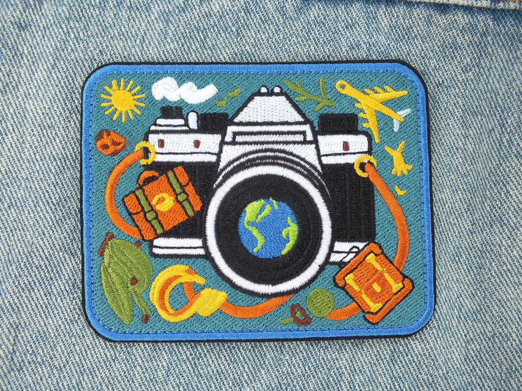 Embroidered Adventure Patch Iron On World Travel Patches Gift for Traveler Tactical Patches for Bags National Park Down Jacket Repair Patch