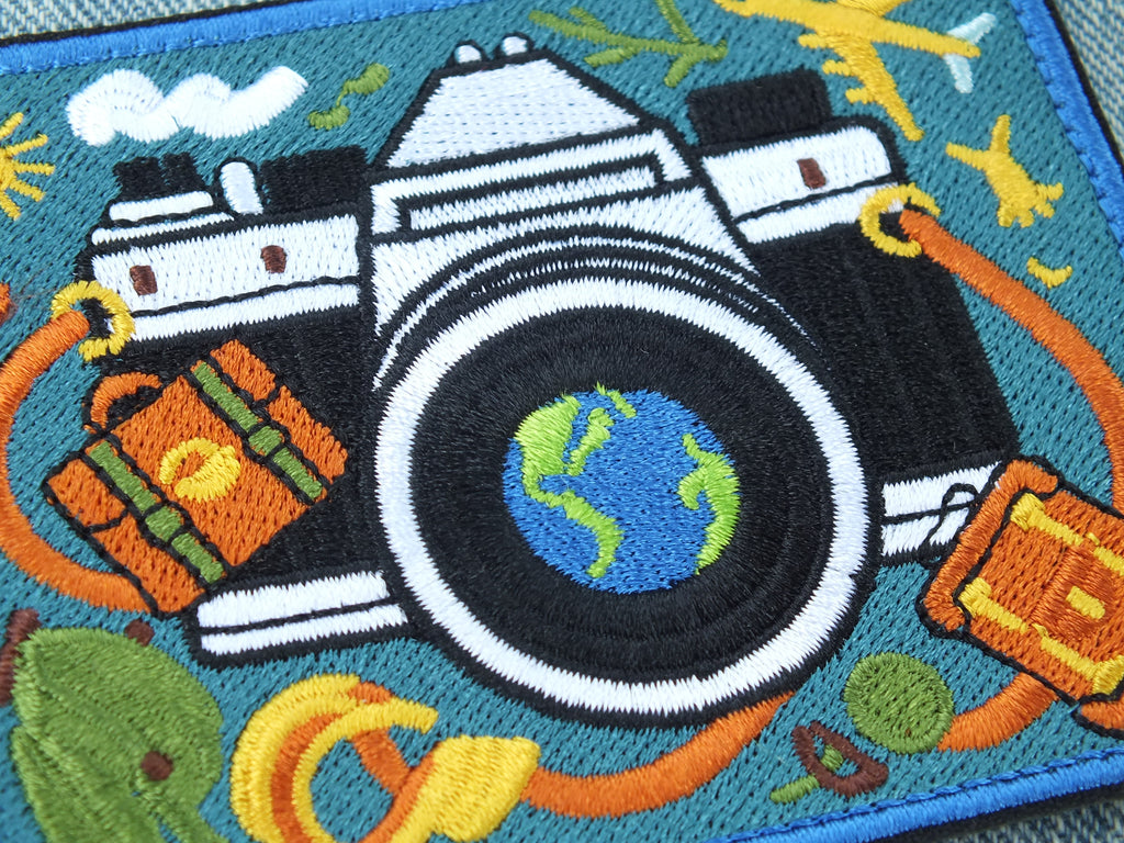 Embroidered Adventure Patch Iron On World Travel Patches Gift for Traveler Tactical Patches for Bags National Park Down Jacket Repair Patch