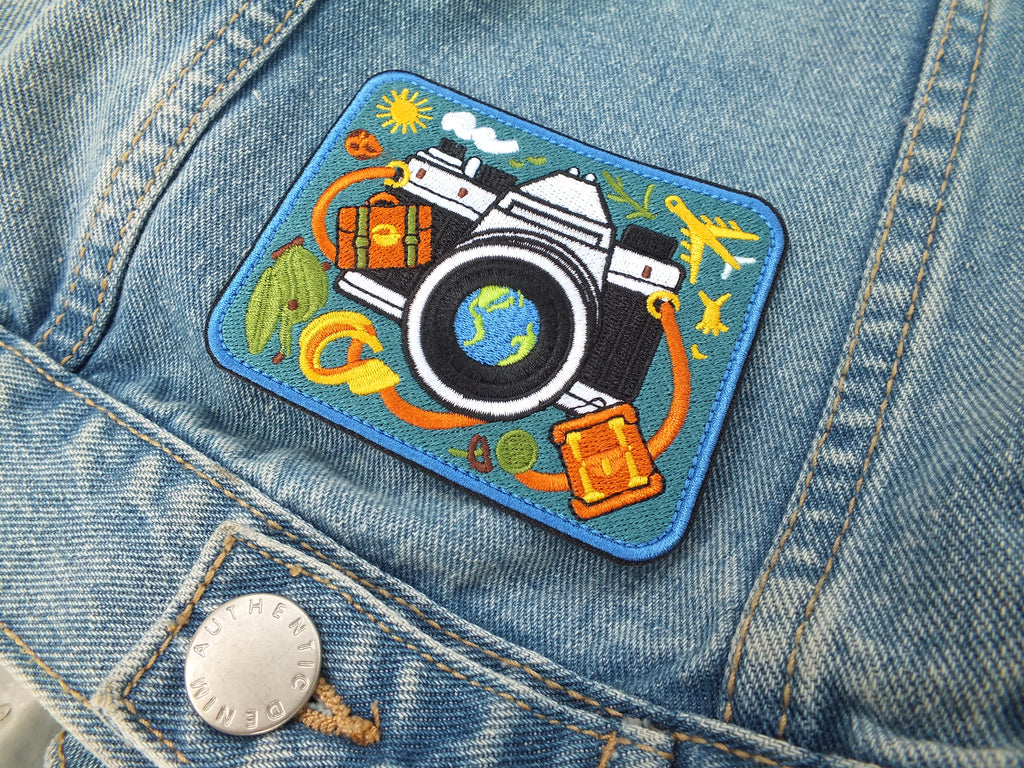 Embroidered Adventure Patch Iron On World Travel Patches Gift for Traveler Tactical Patches for Bags National Park Down Jacket Repair Patch