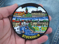 Stockholm Iron On Patch Gamla Stan Archipelago Nordic Design Print Sweden Travel Souvenir Embroidered World City Patch Backpack Denim Jacket