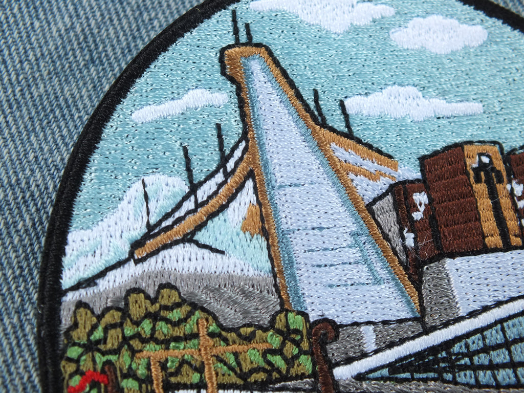 Oslo Travel Patch Norway City Embroidered Patches Travel Jacket Iron On Patch Europe Viking City Hook and Loop Scandinavian Embroidery Patch