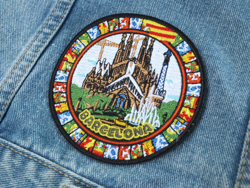 Embroidered Barcelona Patch Sagrada Família Spain Souvenir Barcelona Landmark Patch Spain Travel Patch Barcelona Gift Patch Collector